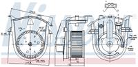 Interieurventilatie NISSENS, Diameter (mm)145mm, Spanning (Volt)12V, u.a. für VW, Seat