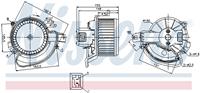 Interieurventilatie NISSENS, Diameter (mm)139mm, Spanning (Volt)12V, u.a. für Fiat, Peugeot, Citroën, Opel, Abarth, Vauxhall