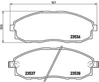 Remblokkenset, schijfrem BREMBO, u.a. für Hyundai