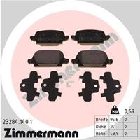 Zimmermann Bremsbeläge 23284.140.1 Bremsklötze,Scheibenbremsbelag OPEL,VAUXHALL,CORSA C F08, F68,TIGRA TwinTop,CORSA Mk II C W5L, F08
