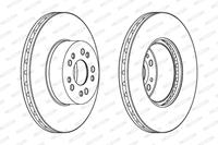 Remschijf FERODO DDF1061C-1, 1 deel