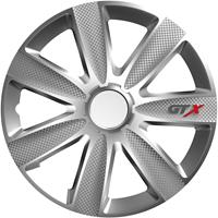 4-Delige Wieldoppenset GTX Carbon Silver 16 inch
