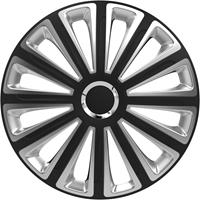 4-Delige Wieldoppenset Trend RC Black&Silver 14 inch