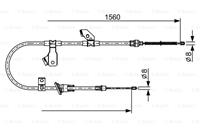 BOSCH Handbremsseil 1 987 482 626 Bremsseil,Seilzug Feststellbremse MITSUBISHI,SMART,COLT VI Z3_A, Z2_A,FORFOUR 454