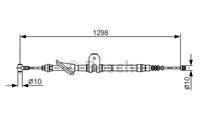 BOSCH Handbremsseil 1 987 477 726 Bremsseil,Seilzug Feststellbremse LANCIA,KAPPA 838A,KAPPA SW 838B,KAPPA Coupe 838