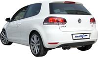 100% RVS Sportuitlaat Volkswagen Golf VI 1.4TSi (160pk) 2008- 2x80mm Racing
