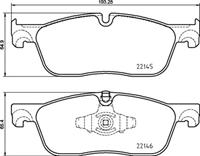 Remblokkenset, schijfrem BREMBO, u.a. für Land Rover, Jaguar