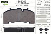 Bremsbelagsatz, Scheibenbremse Hinterachse Valeo 882209