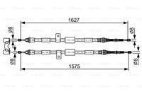 BOSCH Handbremsseil 1 987 477 301 Bremsseil,Seilzug Feststellbremse FORD,FIESTA IV JA_, JB_,KA RB_,STREET KA RL2,PUMA EC_,FIESTA Kasten JV_,KA Van RB