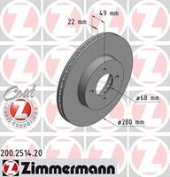 Bremsscheibe 'COAT Z' | Zimmermann (200.2514.20)