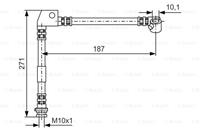 BOSCH Bremsschläuche 1 987 476 658 Bremsschlauch NISSAN,PRIMERA P10,PRIMERA Hatchback P10