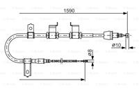 Seilzug, Feststellbremse links Bosch 1 987 482 072