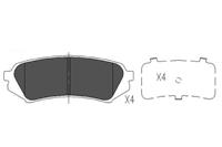 kavoparts Bremsbelagsatz, Scheibenbremse Hinterachse Kavo Parts KBP-9118