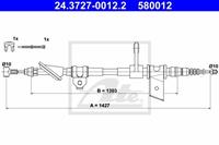 Seilzug, Feststellbremse hinten rechts ATE 24.3727-0012.2