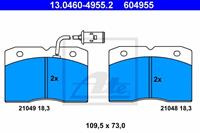 Bremsbelagsatz, Scheibenbremse Vorderachse ATE 13.0460-4955.2