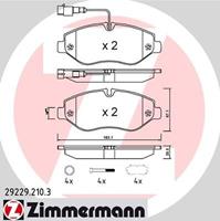 Bremsbelagsatz, Scheibenbremse Vorderachse Zimmermann 29229.210.3