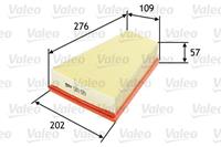 Valeo Luftfilter 585019  PEUGEOT,CITROËN,306 Schrägheck 7A, 7C, N3, N5,PARTNER Combispace 5F,PARTNER Kasten 5,306 Break 7E, N3, N5,306 7B, N3, N5