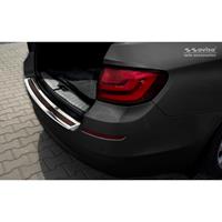 RVS AchterbumperprotectorDeluxe' BMW 5-Serie F11 Touring 2010-2016 Chroom/Rood-Zwart Carbon
