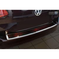 RVS AchterbumperprotectorDeluxe' Volkswagen Passat 3G Variant 2014- Chroom/Rood-Zwart Carbon
