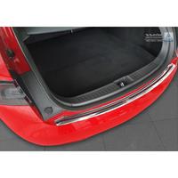 RVS AchterbumperprotectorDeluxe' Tesla Model S 2012- Chroom/Rood-Zwart Carbon