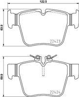 Remblokkenset, schijfrem BREMBO, u.a. für Mercedes-Benz