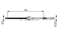 BOSCH Handbremsseil 1 987 482 370 Bremsseil,Seilzug Feststellbremse FORD,FOCUS III Turnier,FOCUS III,FOCUS III Stufenheck,FOCUS III Kasten/Schrägheck