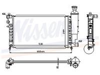 NISSENS Wasserkühler 63537A Kühler,Motorkühler PEUGEOT,106 I 1A, 1C