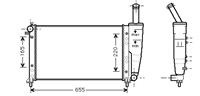 vanwezel VAN WEZEL Wasserkühler 17002218 Kühler,Motorkühler FIAT,PUNTO 188,PUNTO Van 188AX