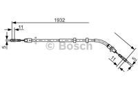 BOSCH Handbremsseil 1 987 477 904 Bremsseil,Seilzug Feststellbremse MERCEDES-BENZ,M-CLASS W163