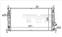 Kühler, Motorkühlung TYC 710-0056-R