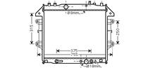 Toyota RADIATEUR HI-LUX 25D4-deurs/30D4-deurs AT 05-