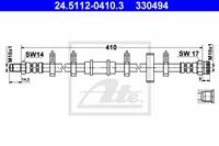 Bremsschlauch Vorderachse ATE 24.5112-0410.3