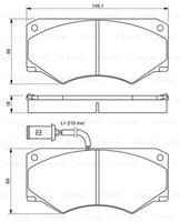 BOSCH Bremsbeläge 0 986 494 301 Bremsklötze,Scheibenbremsbelag IVECO,DAILY II Pritsche/Fahrgestell,DAILY II Kasten/Kombi