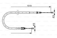 Seilzug, Feststellbremse links Bosch 1 987 477 654