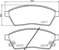 Bremsbelagsatz, Scheibenbremse Vorderachse Brembo P 09 009