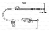 Seilzug, Feststellbremse links Bosch 1 987 477 944