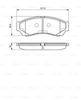 Bremsbelagsatz, Scheibenbremse Vorderachse Bosch 0 986 494 681