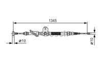 BOSCH Handbremsseil 1 987 477 657 Bremsseil,Seilzug Feststellbremse LANCIA,KAPPA 838A,KAPPA SW 838B,KAPPA Coupe 838