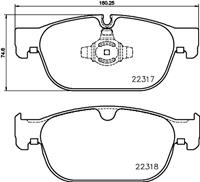 Remblokkenset, schijfrem BREMBO, u.a. für Volvo