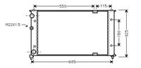 vanwezel VAN WEZEL Wasserkühler 58002192 Kühler,Motorkühler VW,SEAT,CADDY II Kasten 9K9A,CADDY II Kombi 9K9B,INCA 6K9