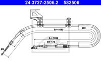 Seilzug, Feststellbremse hinten links ATE 24.3727-2506.2