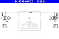 Bremsschlauch Hinterachse links ATE 24.5258-0450.3