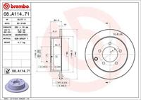 Bremsscheibe 'COATED DISC LINE' | BREMBO (08.A114.71)