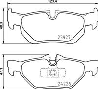 Remblokkenset, schijfrem BREMBO, u.a. für BMW