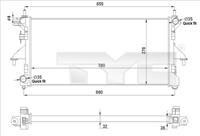 Kühler, Motorkühlung TYC 709-0028-R