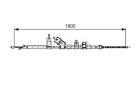 BOSCH Handbremsseil 1 987 477 090 Bremsseil,Seilzug Feststellbremse TOYOTA,DAIHATSU,YARIS SCP9_, NSP9_, KSP9_, NCP9_, ZSP9_,CHARADE