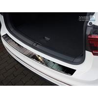 Zwart RVS Achterbumperprotector Volkswagen Tiguan II incl. Allspace 2016-Ribs'