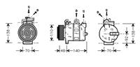 opel Airco Compressor 1.6 00+