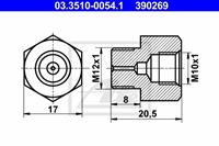 Adapter, Bremsleitung ATE 03.3510-0054.1