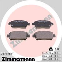 Bremsbelagsatz, Scheibenbremse | Zimmermann (23510.160.1)